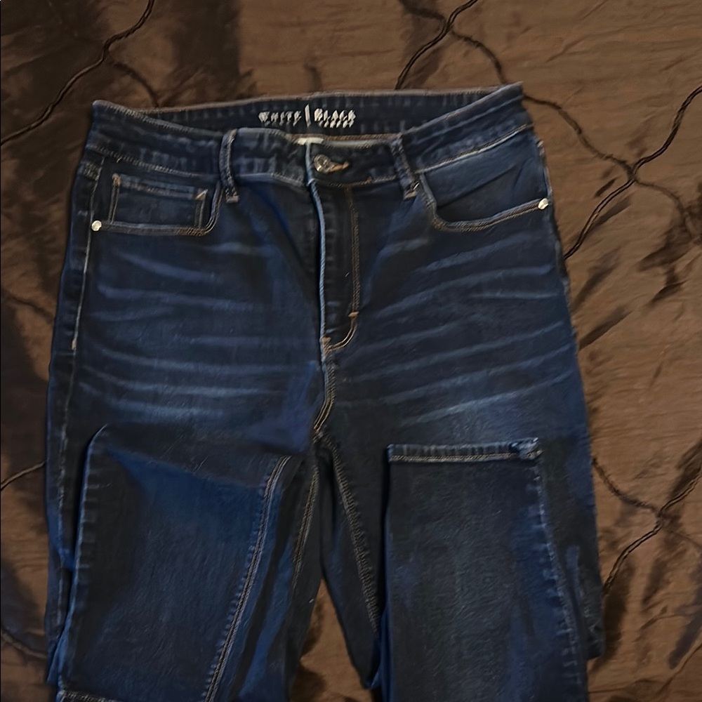 White House Black Market Blue Skinny Jeans